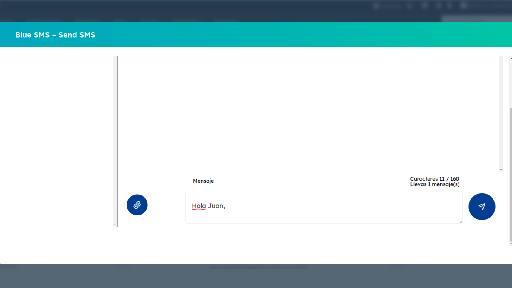 Envíos de Mensajes directos desde Contactos, Negocios o tickets.